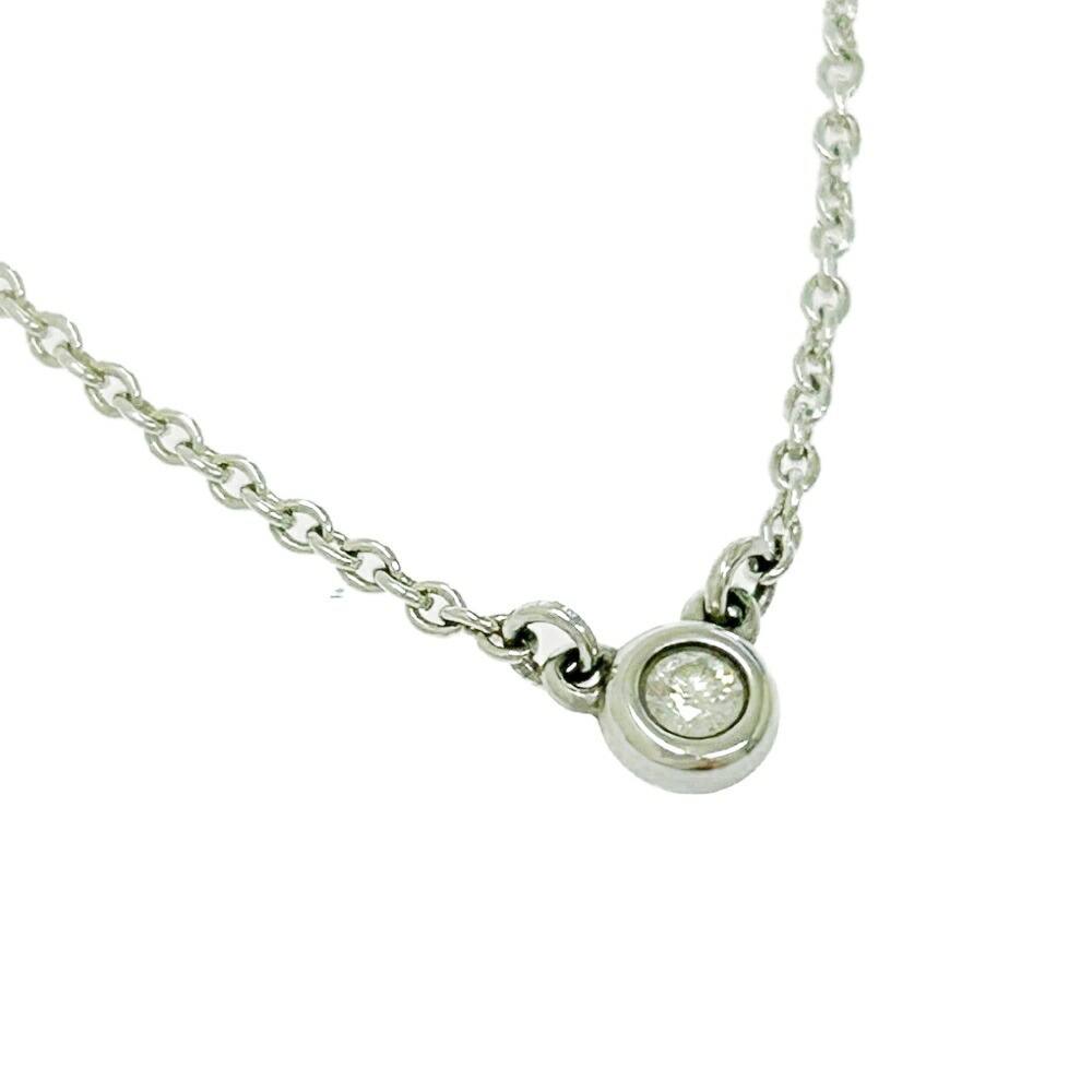 TIFFANY Co Silver Diamond By the Yard Necklace